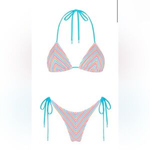 TRIANGL rainbow terry cloth bikini